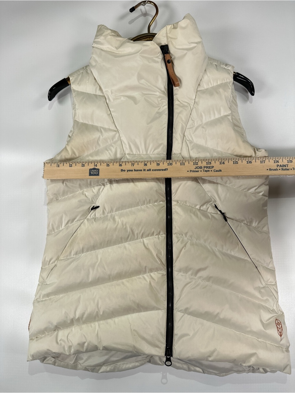 Indygena Papluma II Vest Asymmetrical Duck Down Cream S - Picture 15 of 16